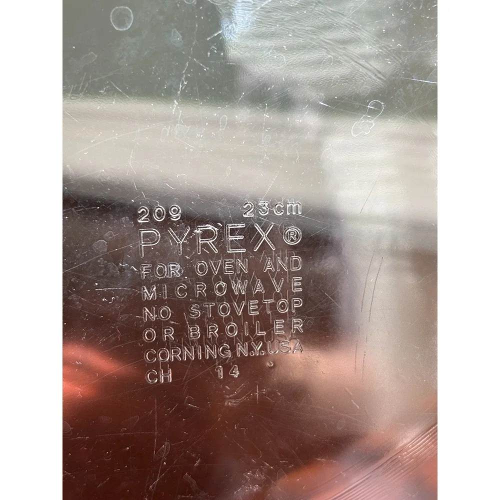Vintage PYREX 209 Clear Glass Pie Plate 9